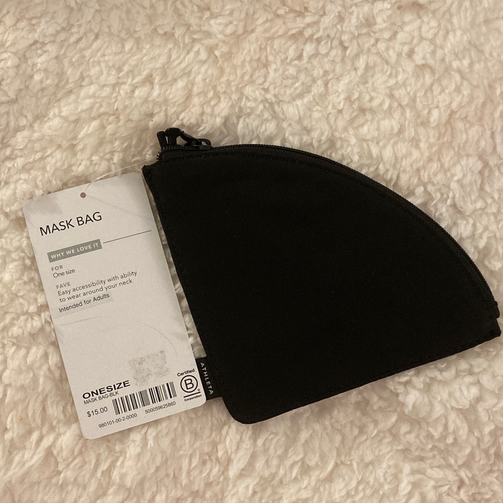Athleta Black Mask Bag